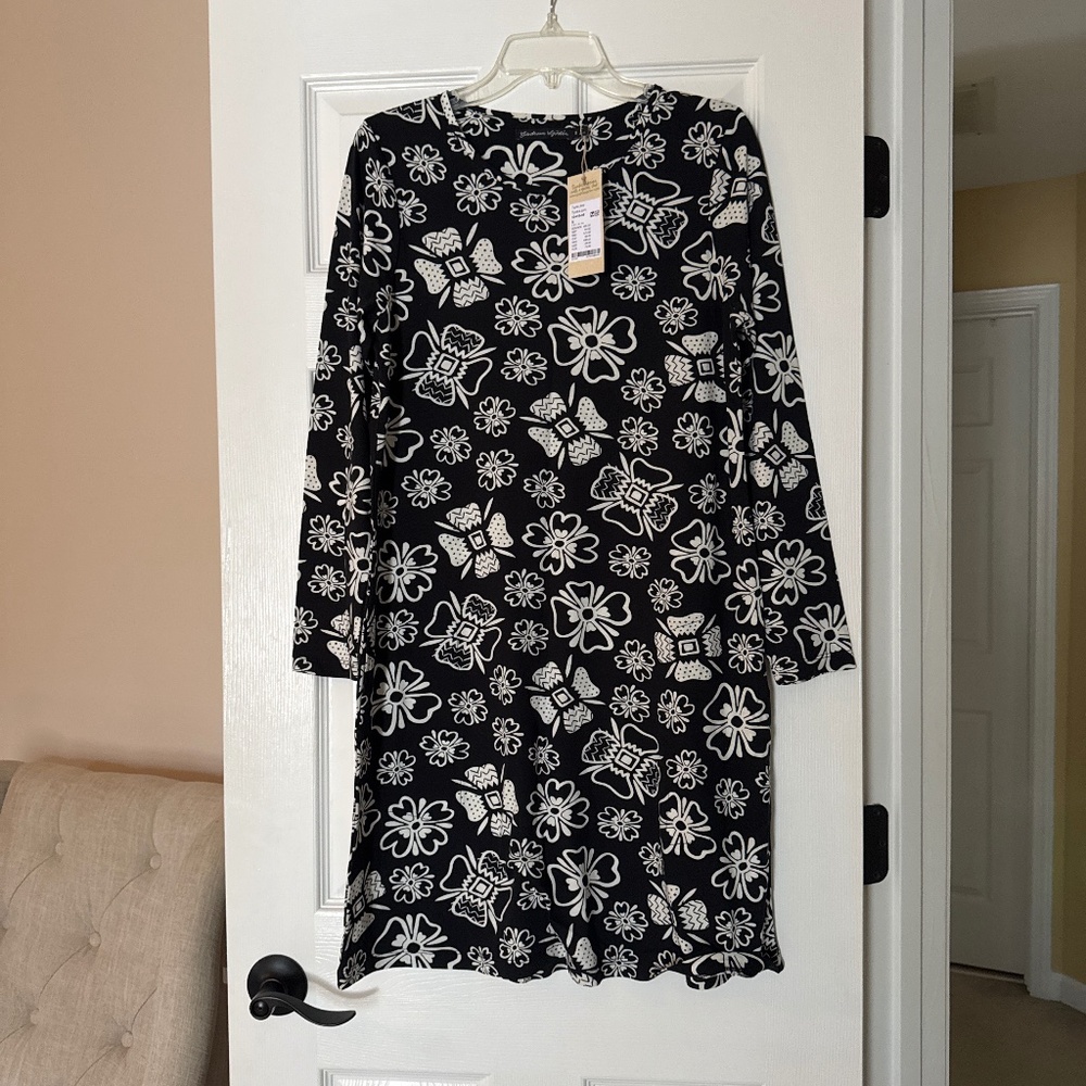 NWT Gudrun Sjödén Joni Tunic – Black & White Floral, Size S